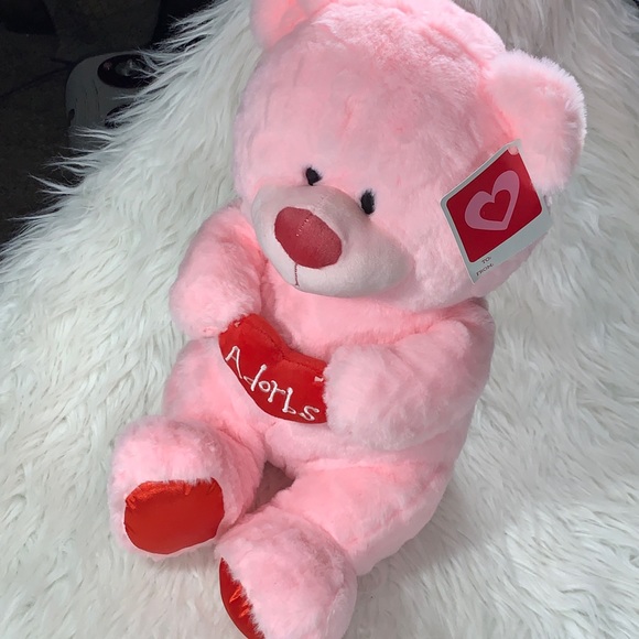 pink colour ka teddy